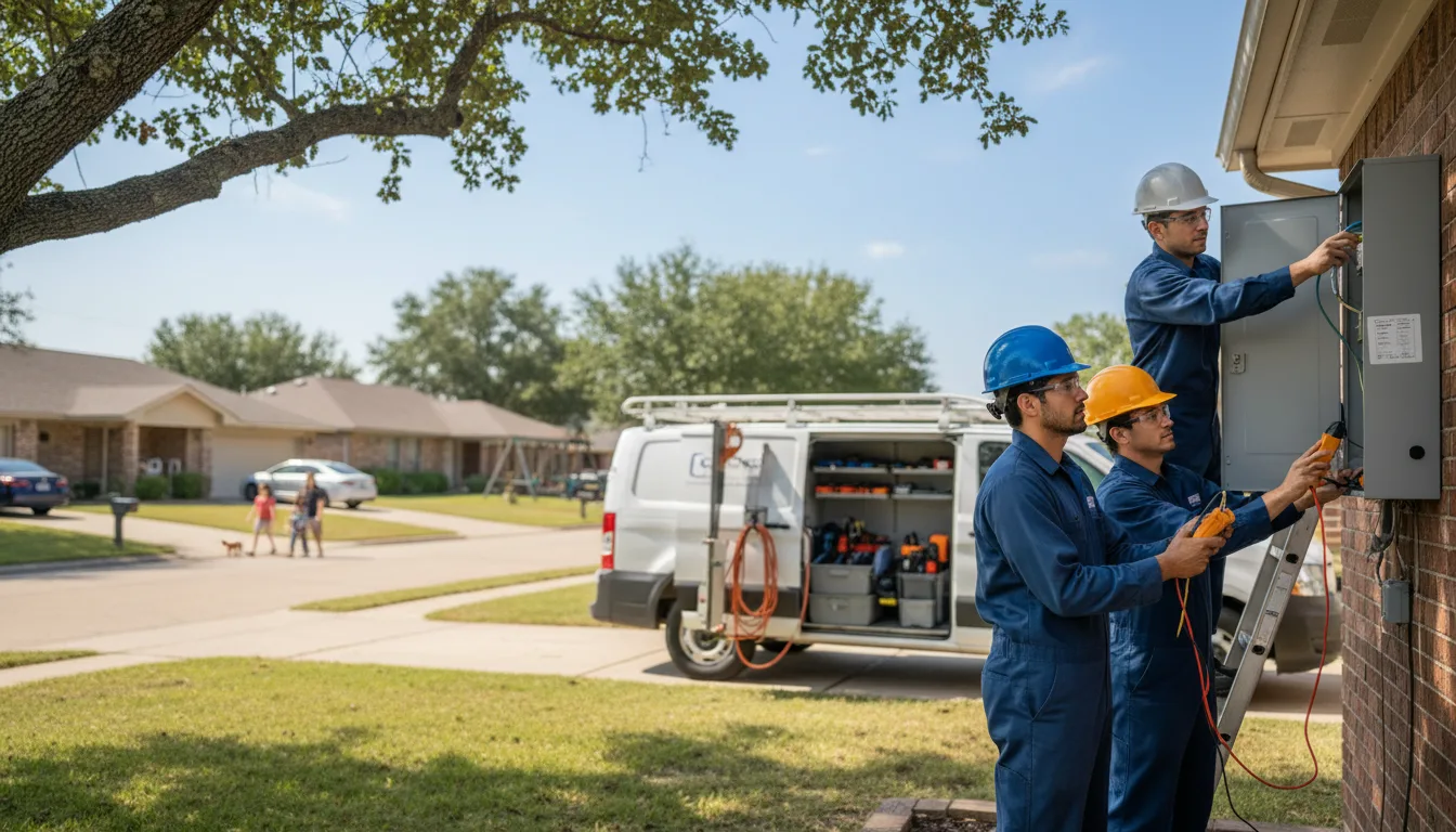 Certified electrician providing emergency electrical services in Earth, TX
